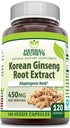 Herbal Secrets Κορεάτικα Ginseng Root Extract 120 Veggie Capsules Συμπλήρωμα 