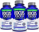 Focus Factor Adults Extra Strength, 120 Count- Brain Supplement for Memory, Focus- DMAE, Vitamin D, DHA- Brain Health Supplement – Trusted Formula- Brain Vitamins, Focus Pills (3 Pack)