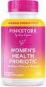 Pink Stork Women’s Health Probiotic, 50 Billion CFU | Clinically Studied Probiotics | Vaginal, Gut, Mood, & Hormone Balance | Yeast & Odor Support | Probiotic and Prebiotic Blend | 30 Vegan Capsules
