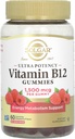 Solgar Methyl B12 Gummies για ενήλικες 1.500mcg Ultra Potency Βιταμίνη για την ενέργεια και τον μεταβολισμό Υποστήριξη, Βατόμουρο Γεύση, Vegan & Gluten-free Gummy για γυναίκες & άνδρες, 2 Μήνες Προμήθεια, 60 Υπηρεσίες, 2g Ζάχαρη