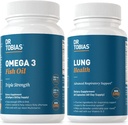 Dr. Tobias Omega 3 Fish Oil & Lung Health Supplements for Heart, Brain & Immune Support, Lung Cleanse & Detox Formula for Bronchial & αναπνευστικό σύστημα, 60 κάψουλες