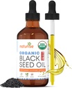 USDA Black Cumin Seed Oil Organic – Nigella Sativa Black Seed Oil Organic Cold Pressed & Unfined in Glass Bottle – Vegan, Non-GMO Blackseed Nails & Hair Growth Oils (4 fl oz)