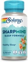 SOLARAY SharpMind Sleep, Nootropic Sleep Aid Formula, Nootropics Brain Supplement for a Calm Mood and Healthy Sleep with Slow Release Μελατονίνη 3mg, 60 Day Guarantee, 30 Servings, 30 VegCaps