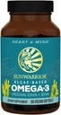 Sunwarrior Vegan Omega 3 DHA & EPA συμπλήρωμα Algal Oil Προτεινόμενη εναλλακτική λύση για τα ιχθυέλαια υποστηρίζει το Brain Eye Joint & Heart Health (60 Count)