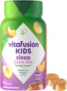 Vitafusion Kids Συμπληρώματα Gummy μελατονίνης, Συμπληρώματα υποστήριξης ύπνου με γεύση τροπικό Peachάκινο (1), 50 Count
