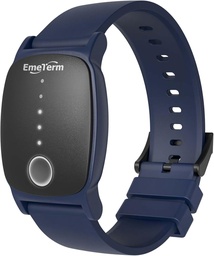 EmeTerm Εξερευνήστε FDA-cleared Anti-Nausea Wristband IP67 Αδιάβροχη πρωινή κίνηση Ανακουφιστικό συγκρότημα Rechargeable Classic Strap Design Drug Free Non-drowsy Χωρίς παρενέργειες Ναυτικό μπλε