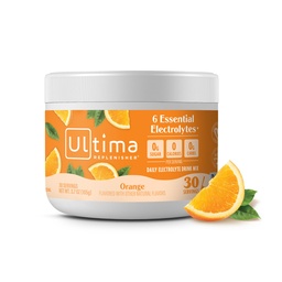 Ultima Repleniser Daily Electrolyte Powder Drink Mix – Χωρίς ζάχαρη – Πορτοκαλί, 30 Σερβιέτες – Ενυδατική σκόνη με 6 Ηλεκτρόλυτα και Ιχνοστοιχεία – Κετοφιλικά, Vegan, Μη ΓΤΟ