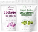 Micro Συστατικά Multi Collagen Protein Powder 2 Λίρες & Instant Colostrum Powder Bundle 2 Pack 
