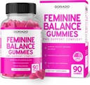 Feminine Balance For Women Gummies & PMS Gummies (90 Count) - Natural Feminine Balance for Women - Cramps, Bloating, Mood Swings, Hot Flashes - Formulated with Cranberry, Dong Quai & Chasteberry