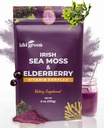 KIKI Green Sea Moss Powder with Elderberry - Vegan Superfood Multivitamin Blend - για ανοσοκαταστολή και υποστήριξη - Add to Smoothies, Juice, 6 oz