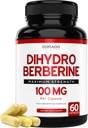 Dihydro Berberine Συμπλήρωμα 100mg, 60 κάψουλες (Patented GlucoVantage Super Berberine με 5X πιο αποτελεσματική από Beerine με λιγότερες παρενέργειες) - Tested, Vegan & ΗΠΑ