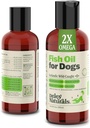 Deley Naturals Fish Oil Σκύλος Ισλανδικό 2X Omega - Dog Icing Skin Relief με Ωμέγα 3 6 9 για Αλλεργίες, Παλτά & Καρδιά - Omega 3 Fish Oil για Σκύλους Ερεθισμός - 4oz Omega Oil για Σκύλους Made in USA