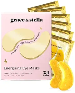 Βραβείο χάριτος & stella Winning Under Eye Mask - Travel Essentials - Δώρα γενεθλίων για γυναίκες - Gel Eye Patches for Dark Circles, Puffy Eyes, Wrinkles, Undereye Bags - Vegan - Self Care (24 Pairs, Gold)