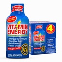 Vitamin Energy B12 11,000% Extra Strength Energy Shot Açaí Ρόδι 4 Pack, 260mg Φυσική καφεΐνη, B12 & B6, Nootropic Focus, Vitality, Zero Sugar, Gluten-free, Vegan, Kosher, 1.93 fl oz