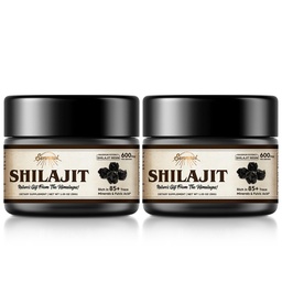 Shilajit Pure Himalayan Organic Shilajit Resin - 600mg Μέγιστη ισχύς Φυσική Βιολογική Shilajit Resin με 85+ Ιχνηλάτηση Ορυκτών & Fulvic Acid για την Ενέργεια, Ανοσολογική Υποστήριξη, 30 γραμμάρια (2 Συσκευασία)