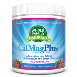Συμπλήρωμα σκόνης μαγνησίου ασβεστίου - CalMag Plus με βιταμίνη C & D3 - Χωρίς γλουτένη, μη ΓΤΟ, Άγρια γεύση μούρων - Φυσική ηρεμία & άγχος ανακούφιση Cal Mag ποτό - Φυσική ηρεμία ασβέστιο & μαγνήσιο σκόνη