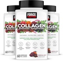 FORCE FACTOR Collagen Ενισχύοντας τα Superfoods, Vegan Collagen Booster για τις γυναίκες, με βιοτίνη, υαλουρονικό οξύ, και βιταμίνη C, για τα μαλλιά, δέρμα, νύχια, & κοινή υποστήριξη, τροπικά φρούτα, 180 μαλακά μάσημα, 3-πακέτο