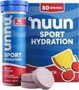 Nuun Sport Ηλεκτρολυτικά Δισκία με Μαγνήσιο, Ασβέστιο, Κάλιο, Χλωριούχο & Νάτριο, Χωρίς Γλουτένη & Vegan, Punch Φρούτων, 8 Συσκευασία (80 Μερίδες Σύνολο)
