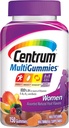 Centrum MultiGummy Gummy Multivitamin για γυναίκες, Multivitamin/Multimineral συμπλήρωμα με βιταμίνη D3, Β Βιταμίνες και Αντιοξειδωτικά, Ποικίλες Γεύσεις Φρούτων - 150 Count