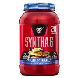 BSN SYNTHA-6 Premium Protein Powder με 6g Fiber, Whey Protein, Micellar Casein, Milk Protein Isolate Blend, 5g Fat, Blueberry Pancake, 28 Servings (Packaging May Vary)