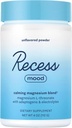 Recess Mood Powder, Calming Magnesium L-Θρεονικό μείγμα με πάθος Λουλούδι, L-Θεανίνη, ηλεκτρολύτες, Μαγνήσιο Calm support powder Supplement - Unflavoured 28 Service Tub