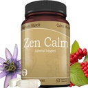 Zen Calm Stress Adrenal support Supplement Organic Adaptogenic Herbs - Μαγνήσιο, Β Βιταμίνες, GABA & More to Support a Natural Calm. Μη-Νύχτα. Μη ΓΤΟ (60 Καπάκια λαχανικών)