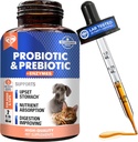 Probiotics & Prebiotics με Ένζυμα για σκύλους και γάτες - Digestive Gut Flora Health Pet Food Supplements - Δυσκοιλιότητα & Διάρροια και Αέριο Home Remedy - Αναστατωμένη ανακούφιση στο στομάχι - Made in USA