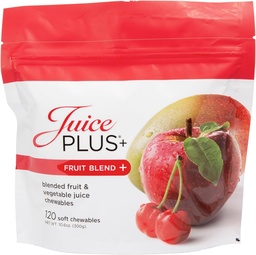 Juice Plus+ Fruit Blend Soft Chews (Chewables) - Ενισχύστε τη Διατροφή σας με 11 Φρούτα & Φυτικά Συστατικά - Vegan Gummy για Παιδιά & Ενήλικες - Βιταμίνες, Διατροφή Ολόκληρων Τροφίμων - 1 Πουγκί (1-Mo, 30 Μασούρια)