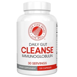 Silver Fern Cleanse - Καθημερινή Gut - 1 φιάλη - 120 κάψουλες - 30 ημέρες προσφοράς - ανοσοσφαιρίνη G, A & M -(IgG, IGA, IgM) - Μεταβιοτική