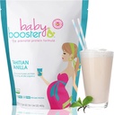 Baby Booster Tahitian Vanilla Prenatal Vitamin Supplement and Protein Shake, Caffeine Free, Όλα φυσικά, χορτοφαγικά DHA, υψηλή πρωτεΐνη, methyl folate, B Βιταμίνες, Μεγάλη για την πρωινή ασθένεια, 1 lb