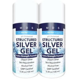 Colloidal Silver Gel Extra Strength - 35ppm Ενεργοποιημένο Κολλοειδές Silver Gel για μέγιστη ισχύ - Made in USA - Δομημένη Φόρμουλα σε βολική συσκευασία 2