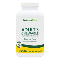 NaturesPlus Adult's Chewable Multivitamin - 180 Vegetarian Tablets - Ανανάς Γεύση - Φυσικό ολόκληρο συμπλήρωμα τροφίμων για τη συνολική υγεία, ενέργεια - Χωρίς γλουτένη - 180 Σερβιέτες
