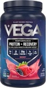 Vega Sport Vegan Protein Powder + Recovery - 30g φυτικής πρωτεΐνης ανά υπηρεσία, Berry, 19 υπηρεσίες, 5g BCAAs, Probiotics, NSF Certified, For Shakes & Smoothies, 1,8lbs (Packaging May Vary)