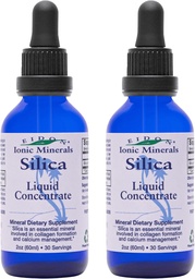 Eidon Liquid Silica Mineral Concentrate - Συμπλήρωμα Silica για τα μαλλιά, το δέρμα και τα νύχια, Silica σταγόνες για την υποστήριξη της παραγωγής κολλαγόνου, Δεν Προστέθηκε Ζάχαρη - 2 oz, 2 Pack