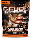 G Fuel Protein + Energy Drink Powder, Pre Processed Caffeine Mix for Gaming, Sugar Free Focus Amino, Βιταμίνη + Αντιοξειδωτικά, 19oz (Cafe Mocha, 20 εξυπηρετούν)