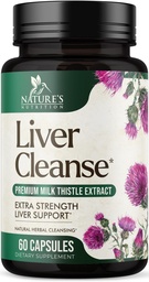 Liver Cleanse Detox & Repair Formula - 20-σε-1 Advanced Liver Support Supplement with Silymarin Milk Thittle, Dandelion Root, Artichoke Extract, Turmeric, Choleine, & Beetroot - 60 Veggie Κάψουλες