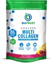 BioTrust Ageless Multi Collagen Peptides σε σκόνη – 5 Types (I, II, III, V, X) – Fruit Punch Collagen σε σκόνη για γυναίκες και άνδρες – Hydrolyzed Protein – Grass Fed Beef, Fish, Chicken, Eggshell Membrane