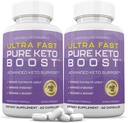 Justified Laboratories (2 Pack Ultra Fast Pure Keto Boost Pills 1275MG New & Improved Formula Contains Apple Cider Vinegar Extra Virgin Olive Oil Powder Green Tea Leaf 120 Capsules