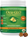 Ocu-GLO Cat & Dog Senior Supplement for Eye Support - Chewable Vision Vitamins Supplements for Large and Small Pets Care with Lutein, Omega-3 Λιπαρά Οξέα, εκχύλισμα σπόρων σταφυλιών & Αντιοξειδωτικά