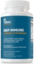 Dr. Tobias Deep Immune Probiotics & Prebiotics, Dual Action Digestion & Immune Support with PreforPro Prebiotics & Delayed Release Spore Forming Probiotics for Women & Men, 120 Κάψουλες, 60 Σερβιέτες