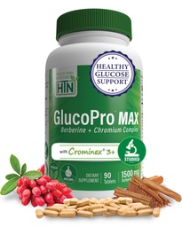 Health Thru Nutrition GlucoPro Max - με 1.500mg βερβερίνη, Chrominex + Chromium, και 1.000mg κανέλα 
