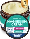 Λοσιόν μαγνησίου Venture Pal, Κρέμα μαγνησίου για τον ύπνο, το πόδι Cramps & Pain, τη μυϊκή χαλάρωση, την ηρεμία, συμπλήρωμα ενυδάτωσης με λάδι καρύδας, βούτυρο καριτέ & υαλουρονικό οξύ, ασφαλές για παιδιά