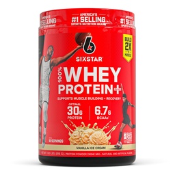 Six Star Whey Protein Powder Plus - Muscle Building & Recovery Formula με Whey Isolate Powder, BCAAs, 30g Protein, Immune Support - Συμπληρώματα μετά την προπόνηση - Vanilla Cream, 1,8 lbs