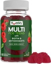 YumVs Εφηβική πολυβιταμίνη Gummies με Βιοτίνη και Αντιοξειδωτικά - Raspberry Flavor - Δερμάτινα Καρφάκια Υποστήριξη - Kosher Teenager Βιταμίνες για Αγόρια και Κορίτσια 12-17 - Teen Gummy Multi Vitamin (60 Count)