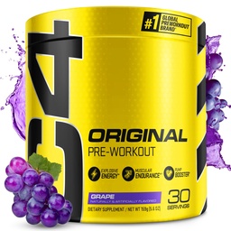 Cellucor C4 Original Preworkout Σκόνη Σταφυλόχαρτο Δωρεάν Προεργασία Ενέργεια για άνδρες & γυναίκες 150mg καφεΐνη + Beta Alanine + Creatine - 30 εξυπηρετήσεις (Packaging May Vary)