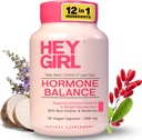 Hey Girl Hormone Balance for Women – 12in1 for Menopause, PSOS, PMS, Mood, Hot Flash, Ορμονική Υποστήριξη– w Myo-Inositol, Berberine, Maca Root, Black Cohosh, DIM, Dong Quai