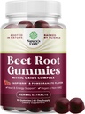 Flow Booting Beet Root Gummies - Ενυδατικό Beet Gummies για ενήλικες Nitric Oxide Energy & Heart Health Support with Grapeseed Ρόδι & Βιταμίνη B12 - Vegan Non-GMO & Gluten Free (45 Servings)