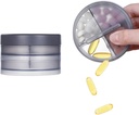 2 Layers Pill Case, KIGI Daily Pill Organizer με 8 διαμερίσματα 1 ημέρα 4 φορές Φορητό κουτί χάπια Βιταμίνη Organizer για τα ταξίδια (Gray 3.1-2inch)