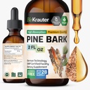 BIO KRAUTER Pine Bark Extract - Πλούσιο σε αντιοξειδωτικά Υγρό Συμπλήρωμα - 400 mg Γαλλικό Maritime Pine Bark Extract Drops - Vegan, Αλκοόλ & Ζάχαρη Δωρεάν - 2 Fl Oz