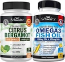 Triple Strength Omega 3 Fish Oil Softgels (1 Μήνας Προμήθεια) Plus 1000mg Citrus Bergamot συμπλήρωμα (1 Μήνας Προμήθεια)
